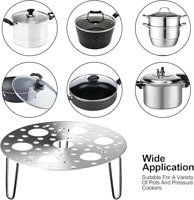 Premium Stainless Steel Vegetable Steamer Basket – Folding Expandable Steam Rack & Egg Steamer for All Pot Sizes