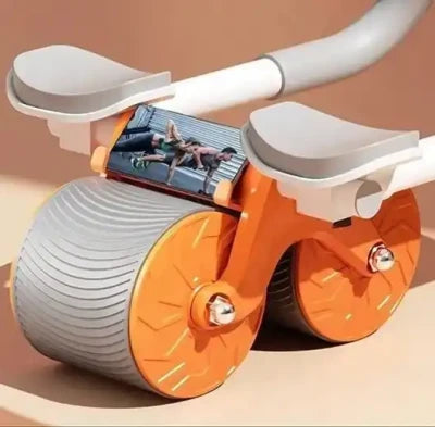 New AB Roller with Mobile Stand & Digital Timer – Ultra-Stable Abdominal Workout Wheel for Core Training & Fat Loss