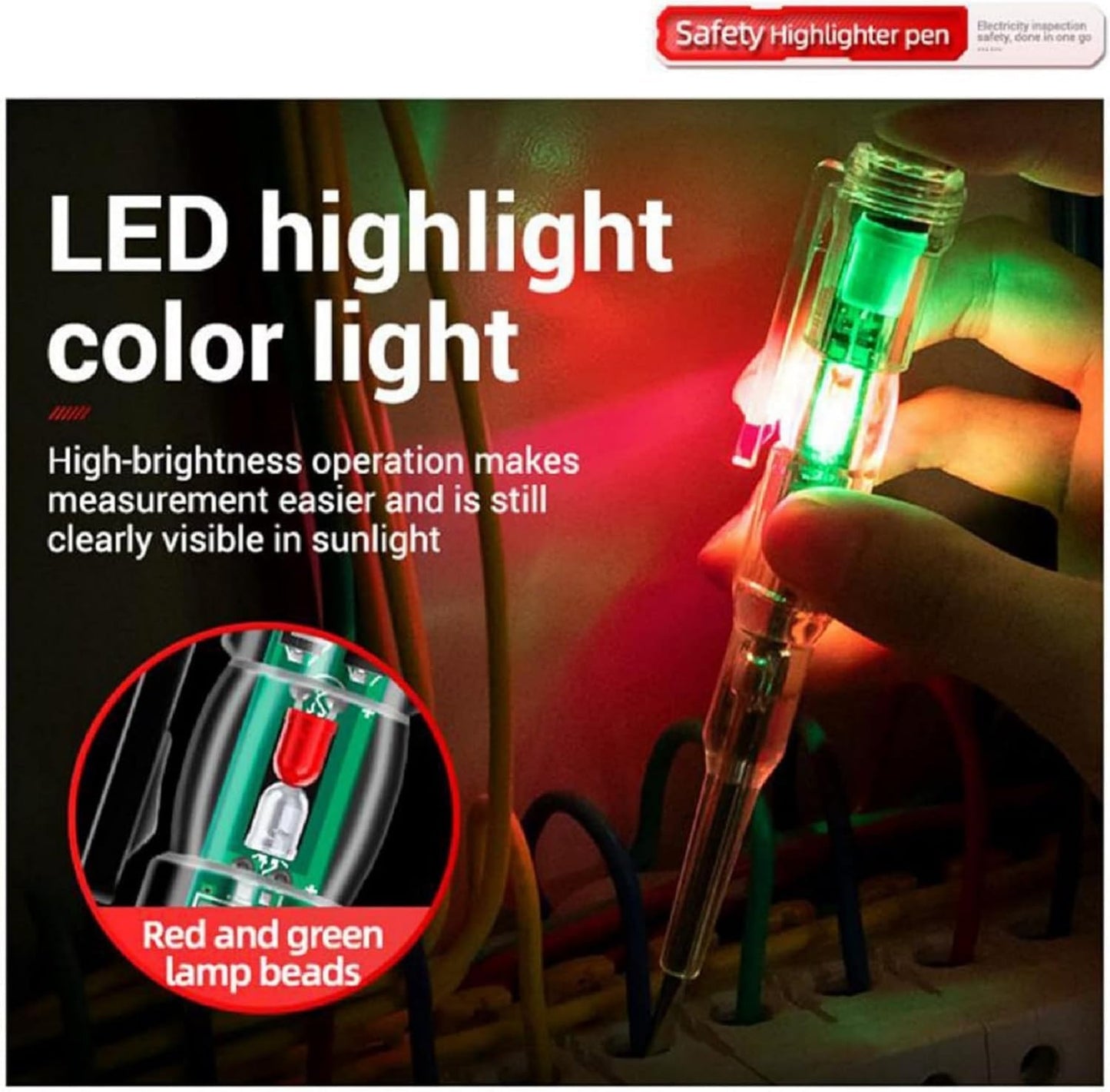 Smart Voltage Tester Pen – Multi-Functional Electric Line Detector with LED Display & Chrome Vanadium Tip