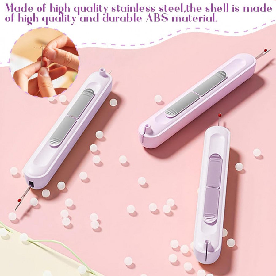 2-in-1 Automatic Needle Threader & Seam Ripper – Compact Sewing Essential