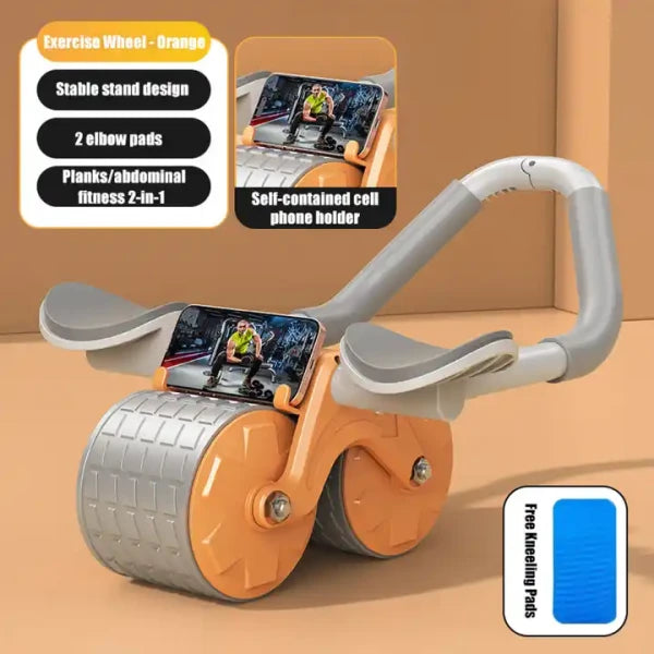 New AB Roller with Mobile Stand & Digital Timer – Ultra-Stable Abdominal Workout Wheel for Core Training & Fat Loss