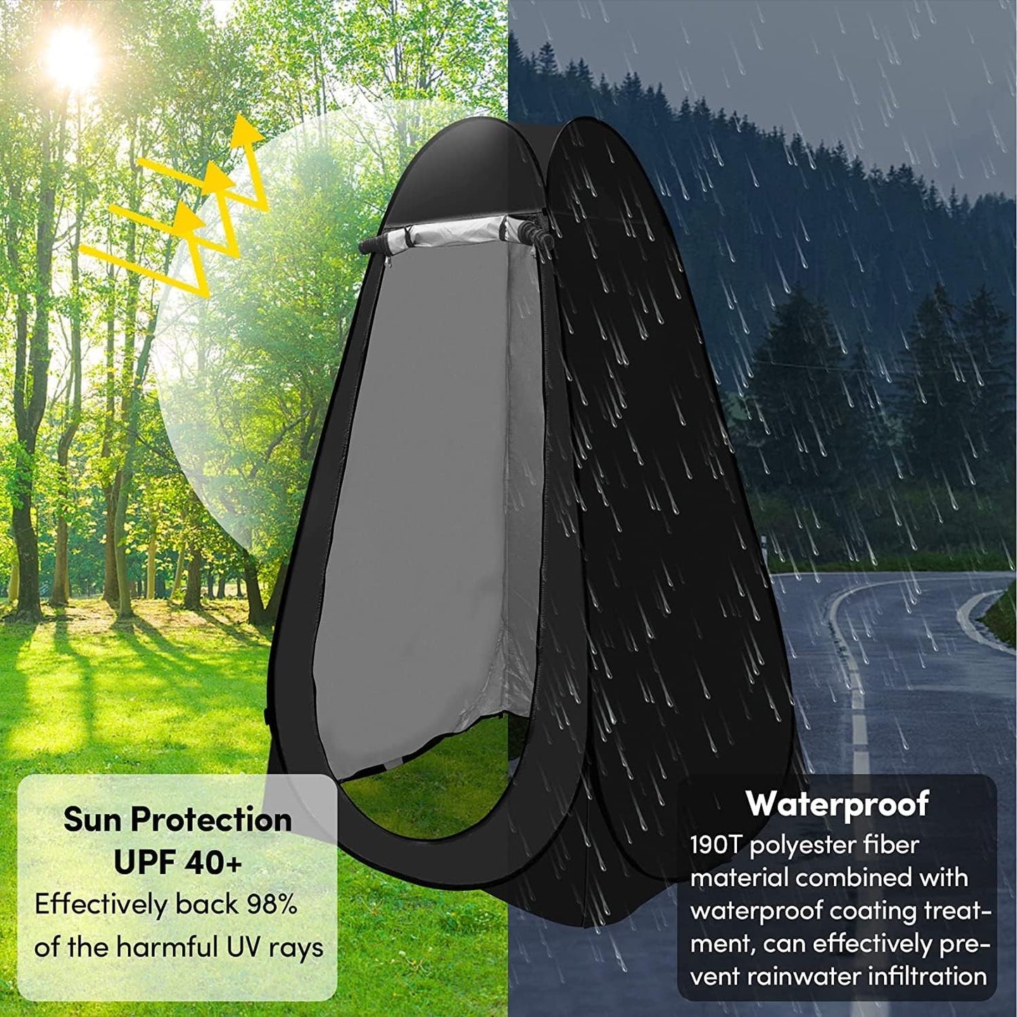 Portable Privacy Pop-Up Tent – Outdoor Changing Room, Shower, Toilet & Rain Shelter with Waterproof & UV Protection