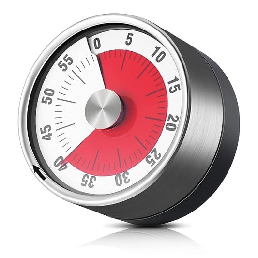 Visual Analog Countdown Timer, Magnetic Mechanical Kitchen Timer Kid Round Clock 60 Minute for for Kitchen Teacher Classroom Meeting Kids Children Adults