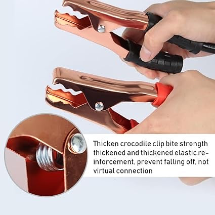 4 Gauge Copper Auto Jumper Cables – 500 Amp Emergency Battery Booster with Storage Bag, 6.5ft Heavy-Duty Jump Start Leads for Cars, SUVs & Trucks