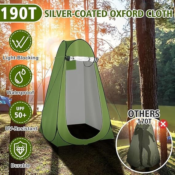 Portable Privacy Pop-Up Tent – Outdoor Changing Room, Shower, Toilet & Rain Shelter with Waterproof & UV Protection