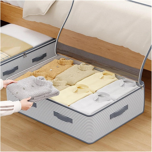🛏️ Big Under-Bed Storage Box with Zipper Cover – Space-Saving Organizer