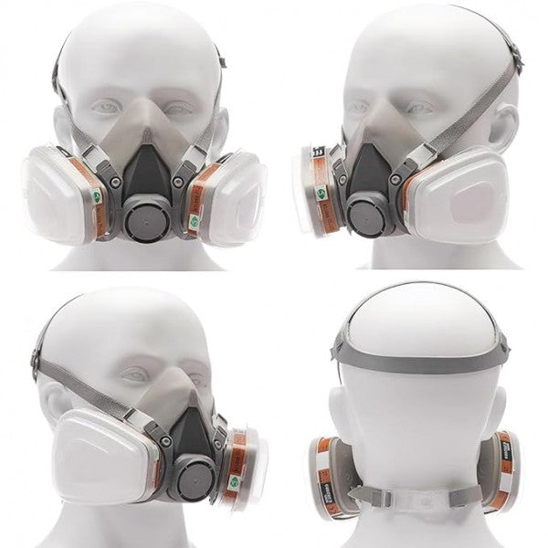 Professional Face Gas Mask with Side-Mounted Filters – Industrial-Grade Respiratory Protection Kit