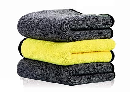 Car Accessories Cleaning 800 GSM Microfiber
Towel for Car Cleaning and Detailing, Dual Sided, Extra Thick Plush Microfiber Cloth - 40cmx40cm (2pcs Pack)