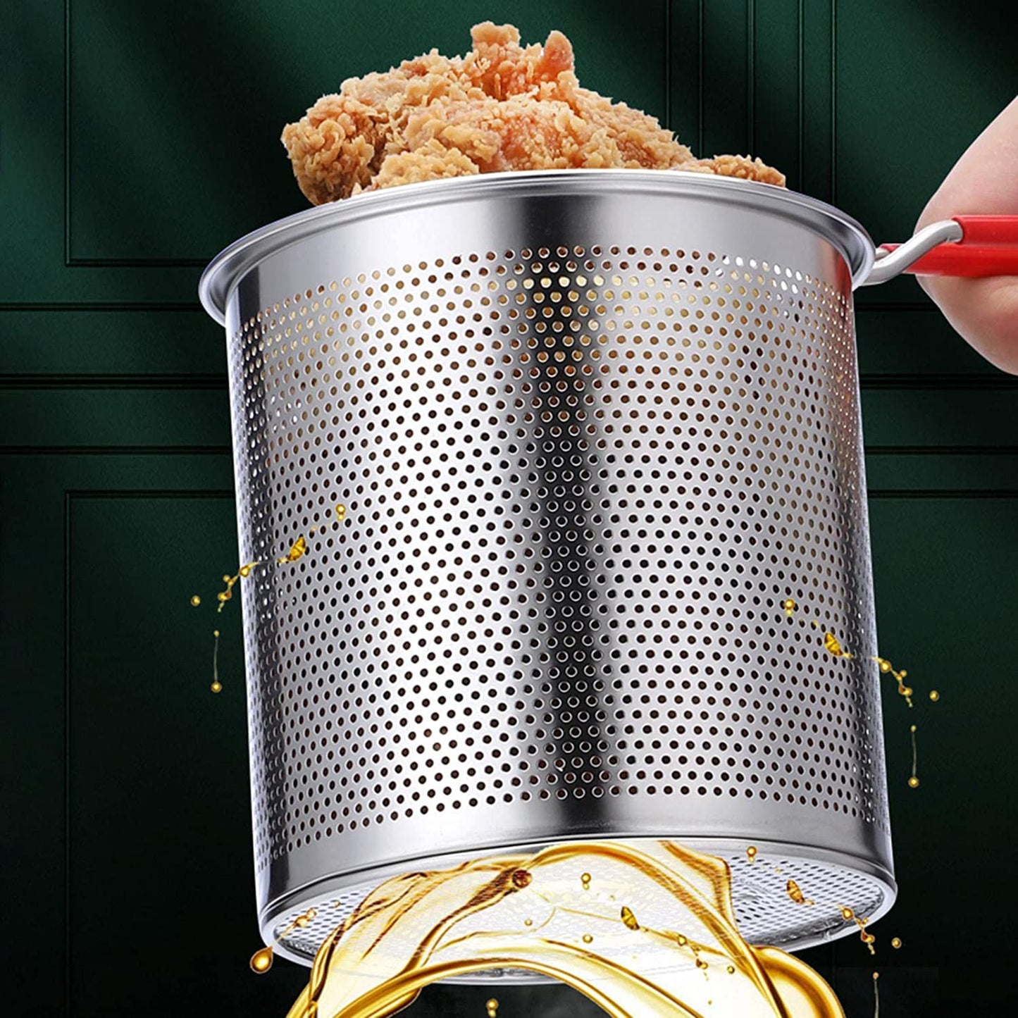 Stainless Steel Deep Fryer Pot with Basket – Oil Temperature Control, Non-Stick, Multi-Purpose Cooking Pot