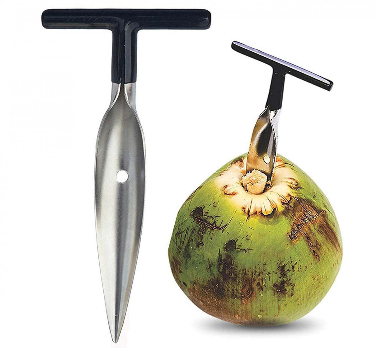 Stainless Steel Coconut Opener Driller – Easy Tender Coconut Cutter Tool