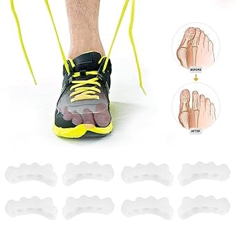 Orthopaedic Toe Separators Against Hallux
Valgus Claw Toes, Toe Separator for Men and Women, Skin-Friendly Soft Gel Silicone Toe Separator - 1 Pair
