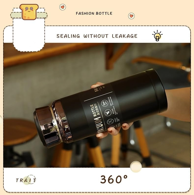 Diamond Thermos Flask for Tea Coffee Hot water for 24Hours for School Office Travel Home Leak Proof TEMPERATURE VACUUM BOTTLE - 800ml