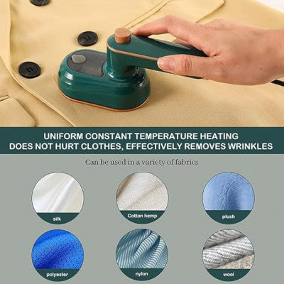 NEW PORTABLE FOLDABLE MINI IRON – 2-in-1 Wet & Dry Travel Steamer