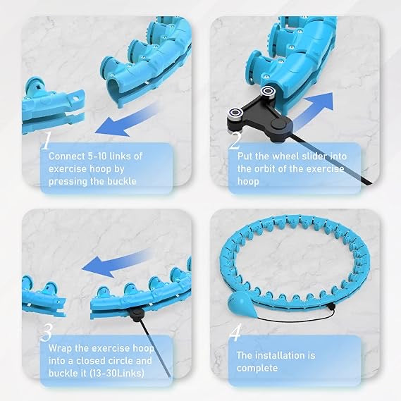 Smart Weighted Hula Hoop – Adjustable Infinity Hoop for Adults, Waist Slimming & Home Fitness