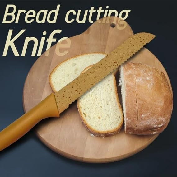 6-Piece Colorful Kitchen Knife Set – High Carbon Stainless Steel, Non-Stick Coating, Ergonomic Handles with Gift Box