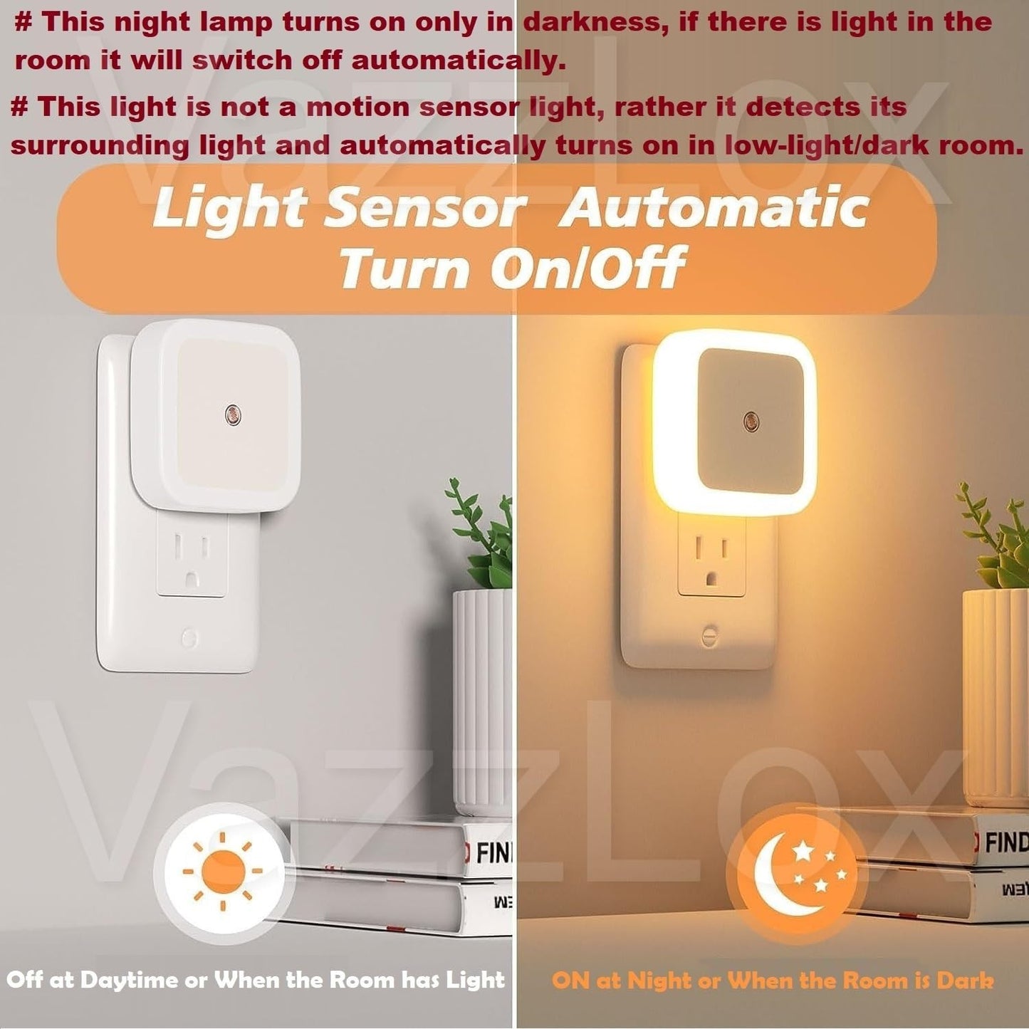 Automatic Sensor Night Light – Smart Plug-In LED Lamp