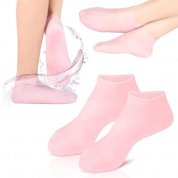 🧦 Silicone Moisturizing Gel Socks – Reusable Hydrating Spa Socks with Vitamin-Enriched Gel