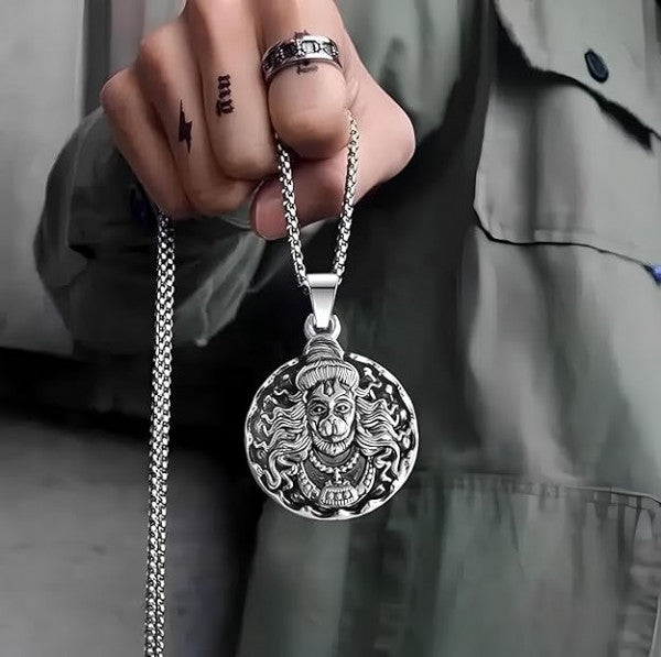 Hanuman Pendant with Chain – Sacred Strength & Divine Protection