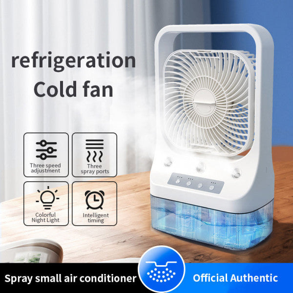 New 3-in-1 Smart Air Conditioner Fan | Mini Cooler, Humidifier & LED Desk Fan