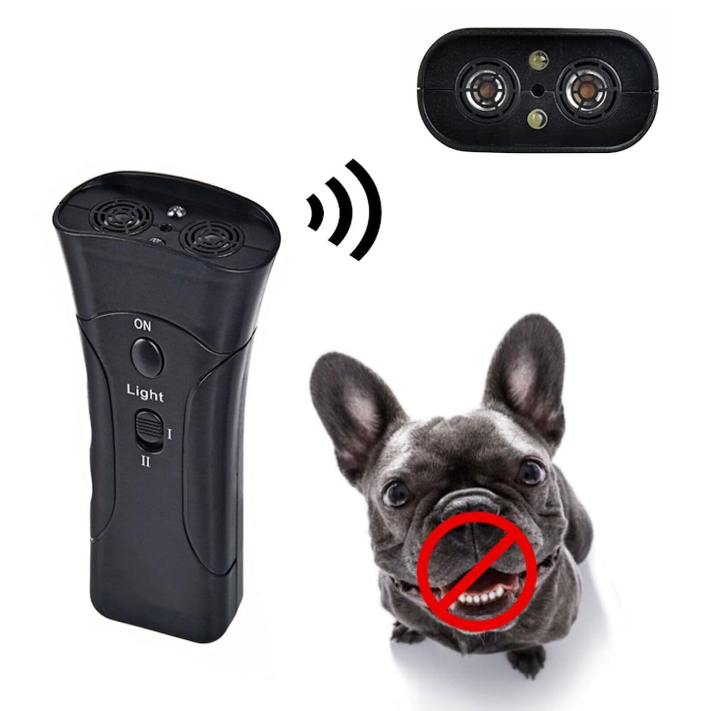 🐶 Ultrasonic Dog Chaser – Portable Bark Deterrent with Dual Speakers & Adjustable Volume