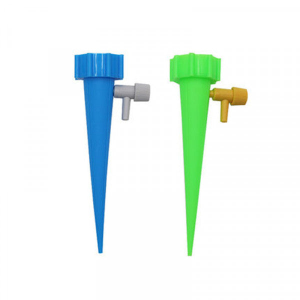 Plant Watering Spikes with Adjustable Flow Control Valve – Pack of 2 (Multicolor)