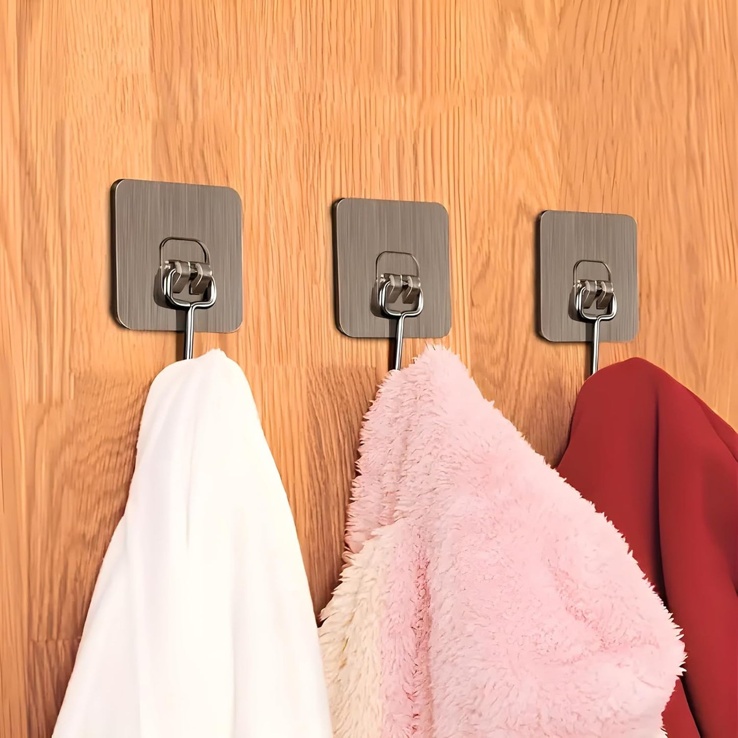 Golden Large Adhesive Wall Hooks – Heavy Duty, Rustproof & Drill-Free Hangers
