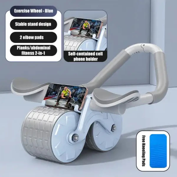 New AB Roller with Mobile Stand & Digital Timer – Ultra-Stable Abdominal Workout Wheel for Core Training & Fat Loss