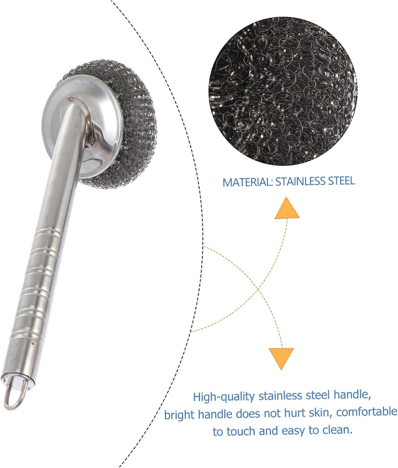 Steel Ball Brush Dish Cleaner Wok Cleaning Brush Dishwasher Cleaner Wire Brush Wrapped
Scouring Pads Metal Scouring Pad Cup Brush