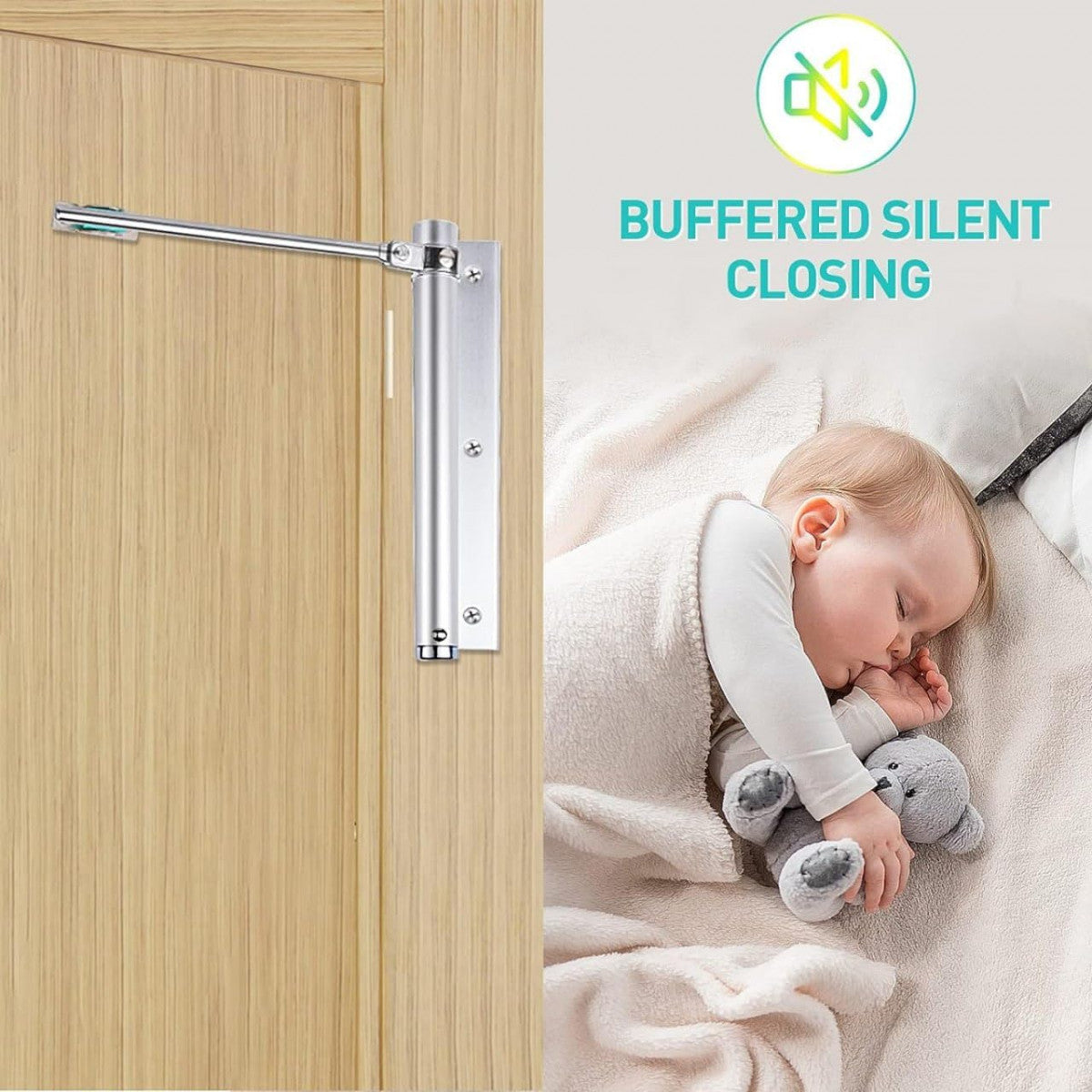 Spring Door Closer – Adjustable, Automatic & Durable Aluminum Alloy