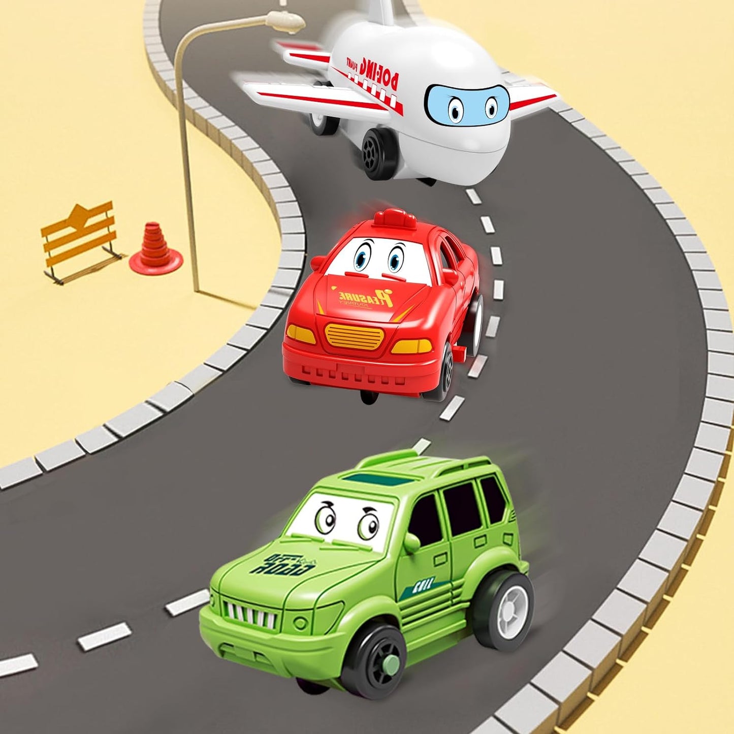 Space Theme Rail Car Puzzle Track Set – 2-in-1 Puzzle & Car Game for Kids (Ages 3–6)