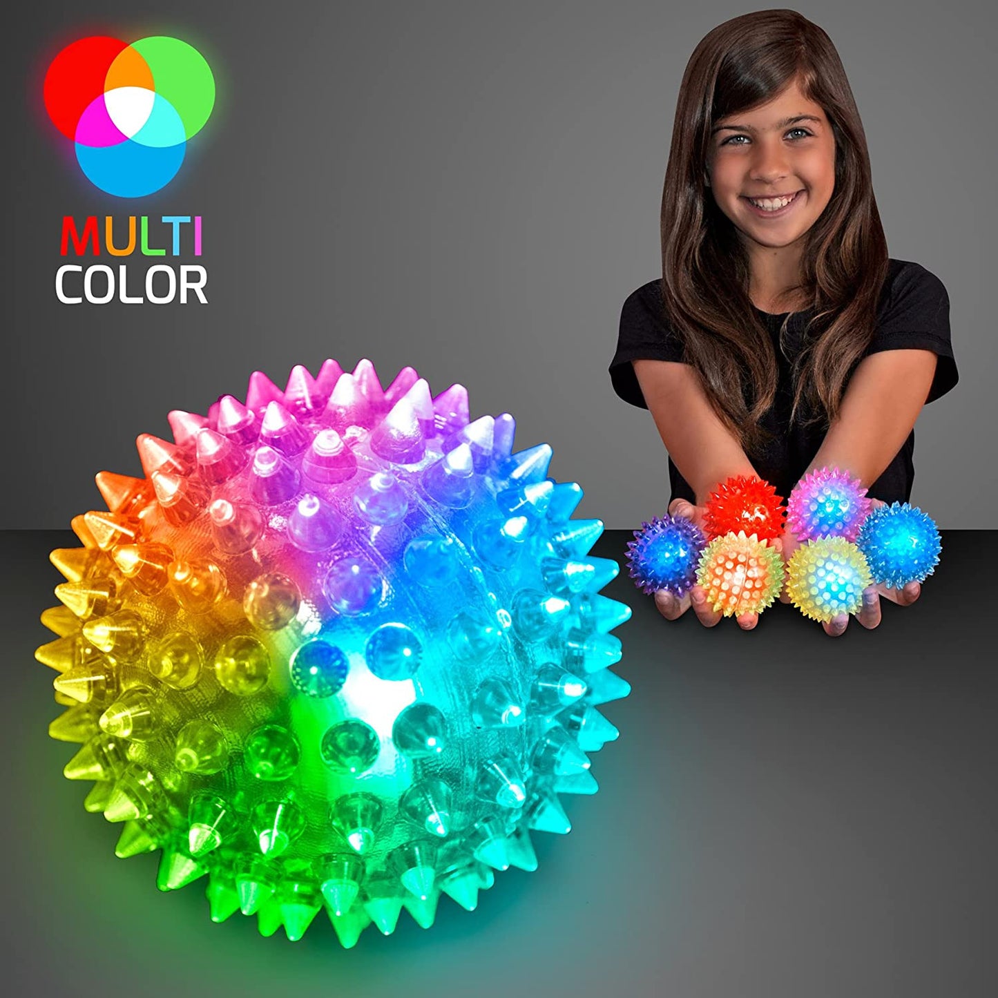 Flashing Spiky LED Light Ball – Sensory Massage & Fun Play Toy