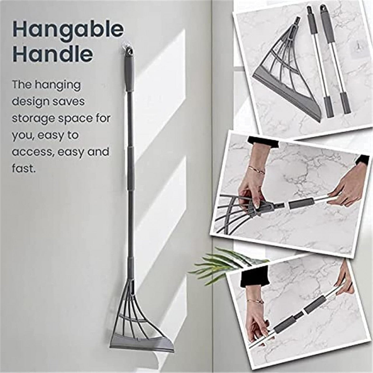 Magic Wiper Broom – 2-in-1 Silicone Sweeper & Scraper for Hair, Dust, Water & Pet Fur