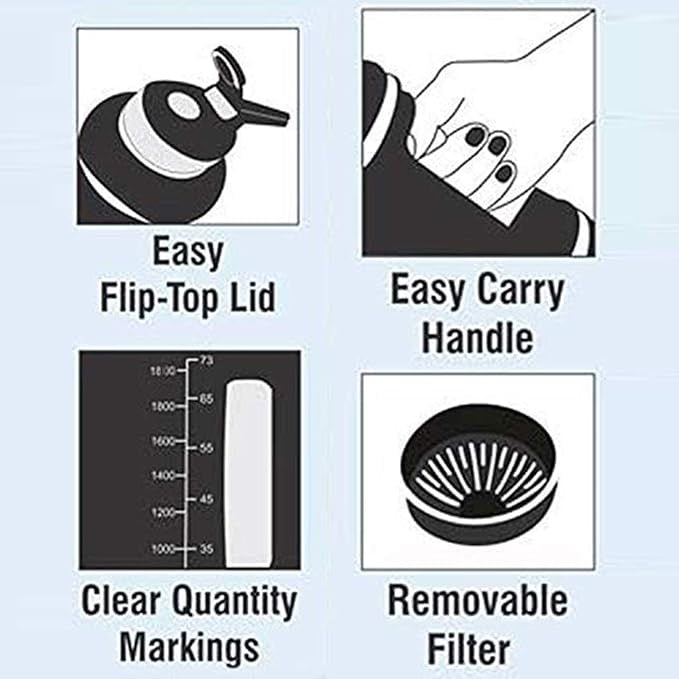 Beast Sports Gallon – Unbreakable 1.5L Freezer-Safe Bottle with Mixer Ball & Strainer | Leakproof, BPA-Free Shaker for Protein & Hydration