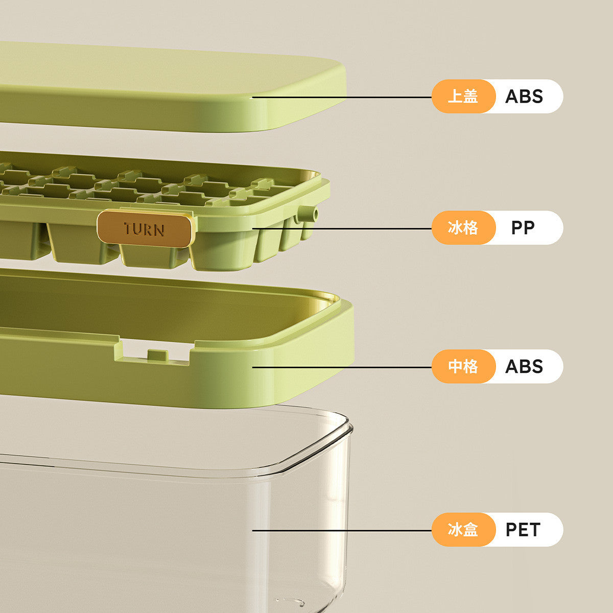 ❄️ Ice Cube Tray with Lid & Container – Easy Release, BPA-Free, 32-Cube Maker
