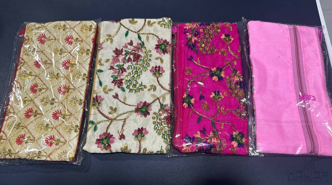 Women's Embroidery Silk Hand Purse Wallet for Wedding Return Gift, Wedding, Dating | Women Hand Purse