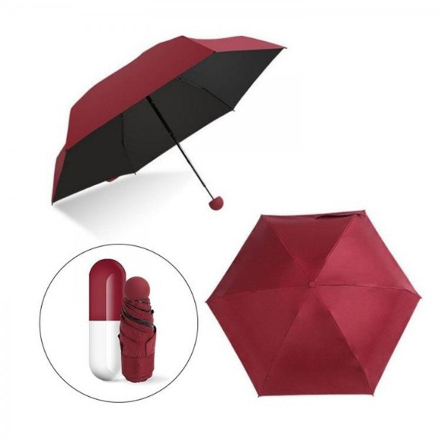 Capsule Travel Umbrella – Ultra Compact, UV-Resistant, with Waterproof Case