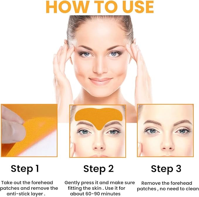 Forehead Wrinkle Patches | 10-Pack Anti-Wrinkle Lifting Strips with Collagen & Natural Botanicals