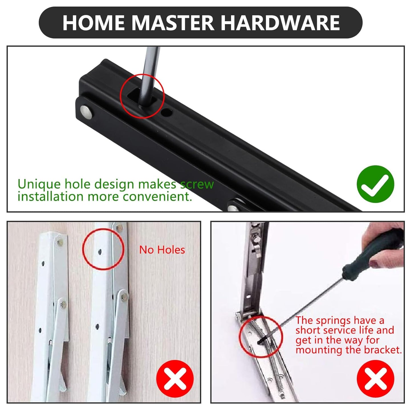 Folding Shelf Brackets (Pack of 2) – Heavy Duty, Space-Saving Wall Mount - 40 CM