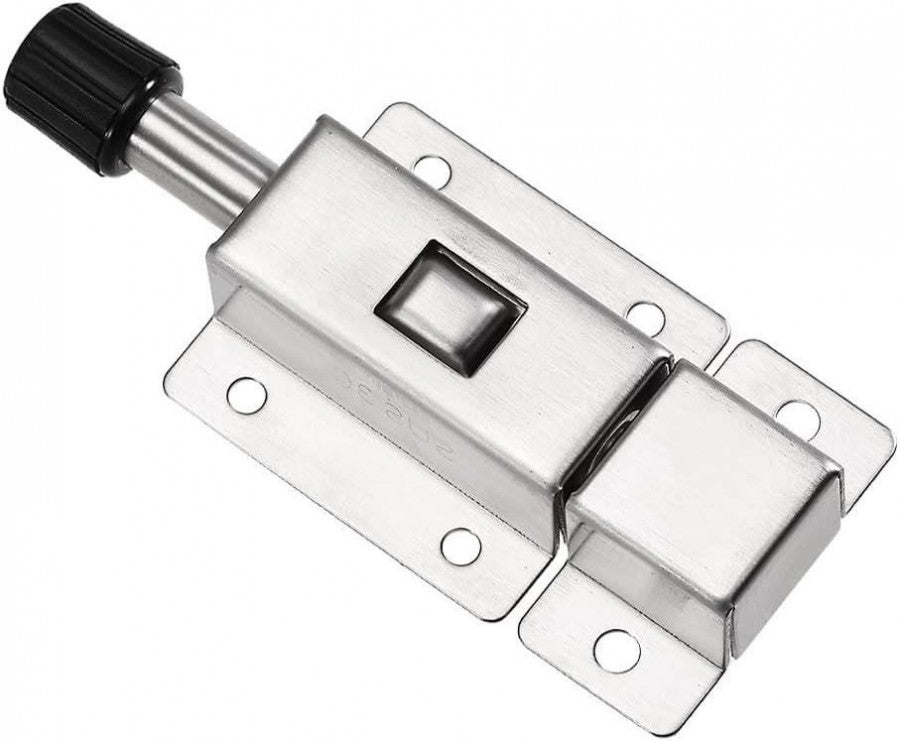 Mini Stainless Steel Door Spring Lock (Set of 2) – Heavy-Duty Safety Latch for Cabinets, Doors & Windows