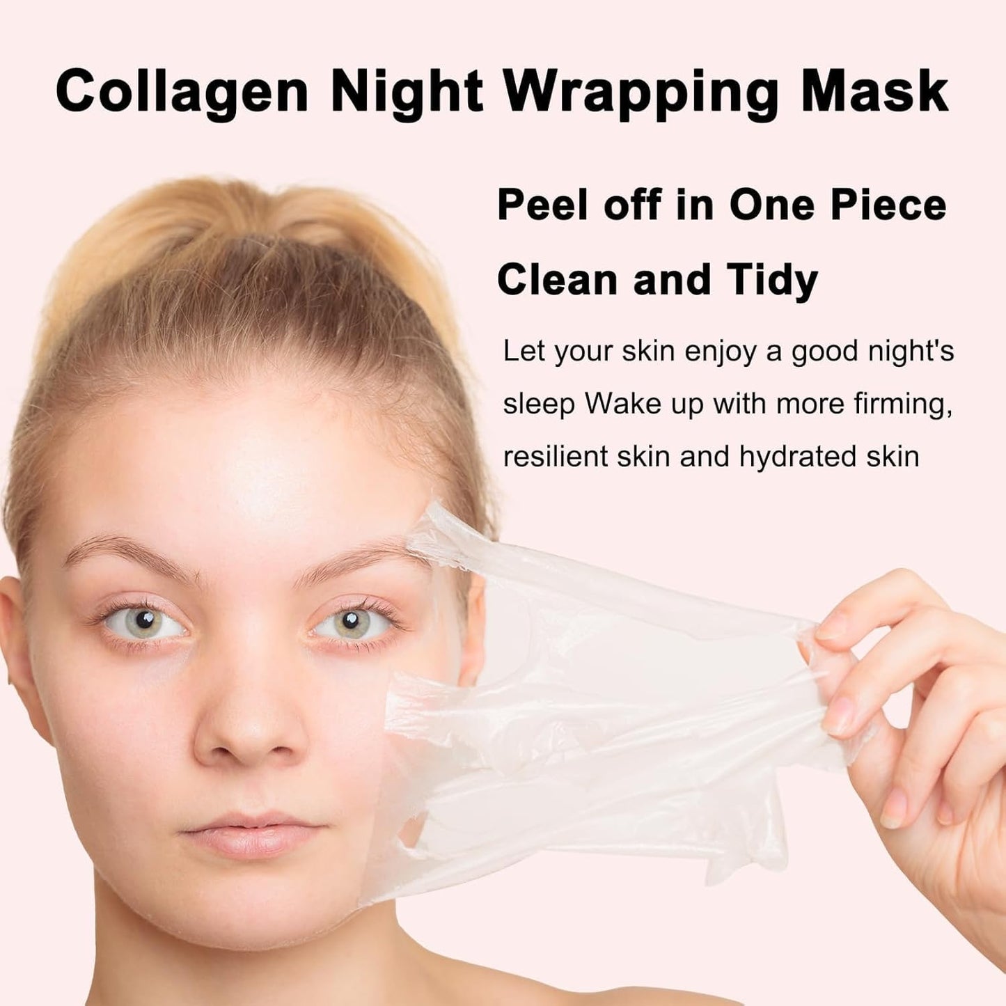 Organic Collagen Night Wrapping Mask – Korean Hydrolyzed Collagen Peel-Off Sleep Mask for Deep Skin Elasticity & Radiance (75ml)