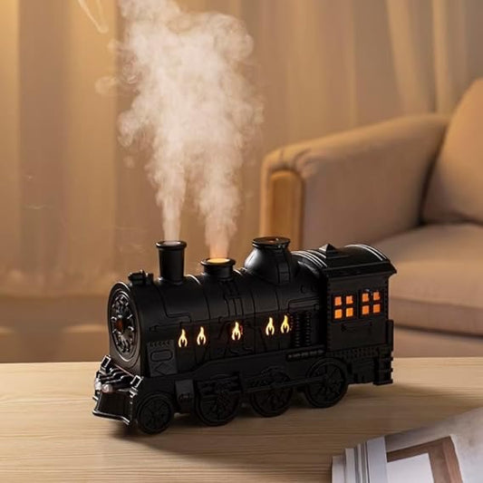 Train Aromatherapy Humidifier, 300ml Essential Oil Diffuser with Remote Control, Multi-Functional Scent Air Machine, 2 Misting Mode & 2 Light Colors, for Home Office Decor