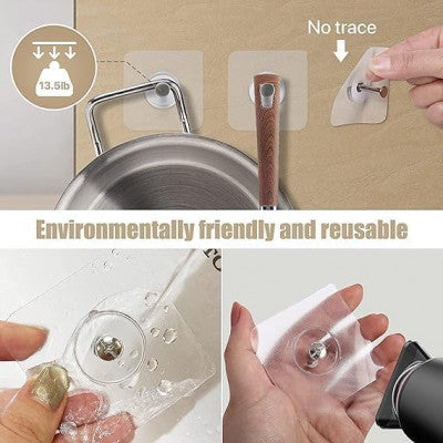 Invisible Frame Hook Stickers – Nail-Free, Strong & Damage-Free Wall Hanging