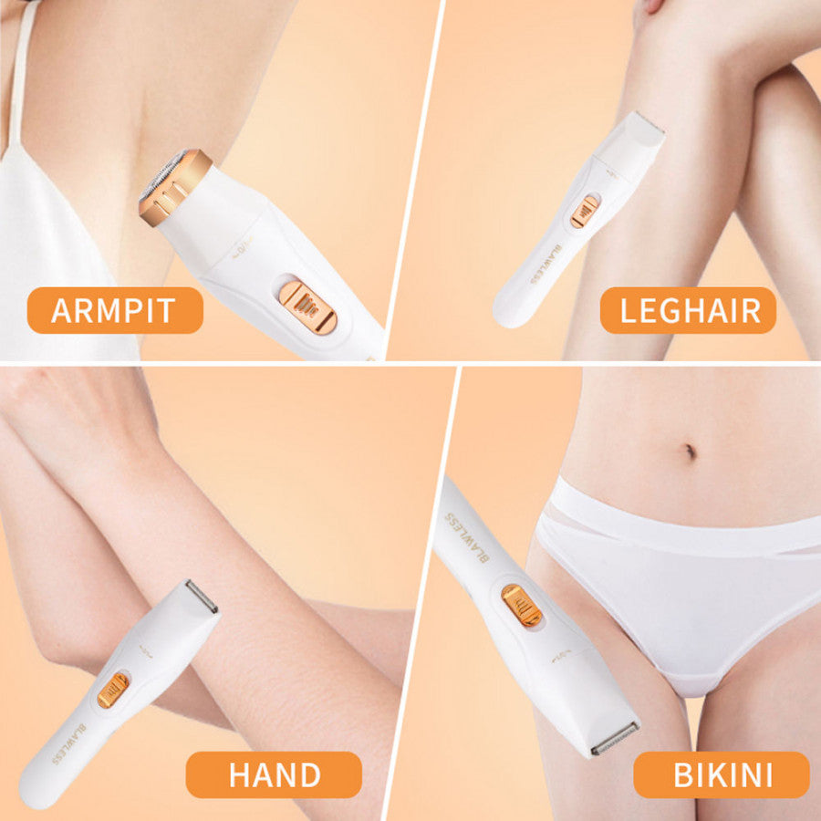 3-in-1 Painless Hair Remover Trimmer – Lipstick-Size Precision Facial Shaver for Women