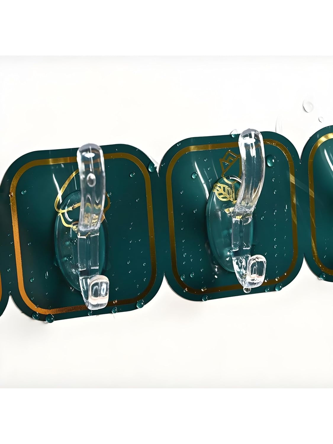 6-Clip Self-Adhesive Hanger Hooks (Set of 6) – Waterproof, Heavy-Duty No-Drill Wall Hooks for Kitchen, Bathroom & Bedroom