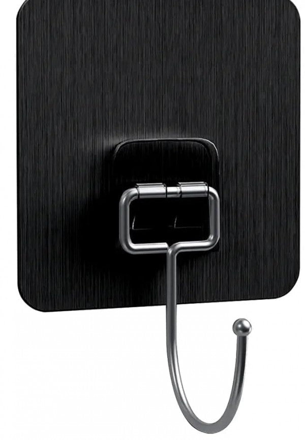 Black Large Adhesive Wall Hooks Hanger – Heavy Duty (Pack of 5)
