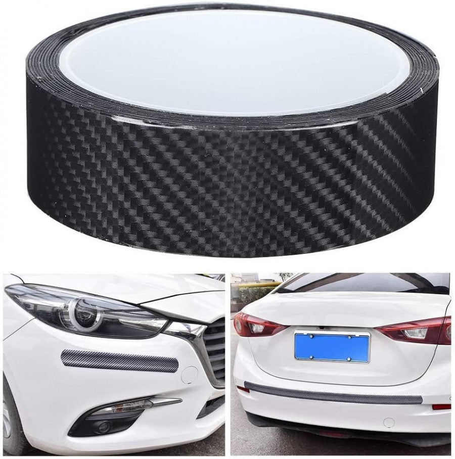High Gloss Carbon Fiber Car Door Sill Tape (3cm) – Anti-Scratch, Waterproof Protection Film