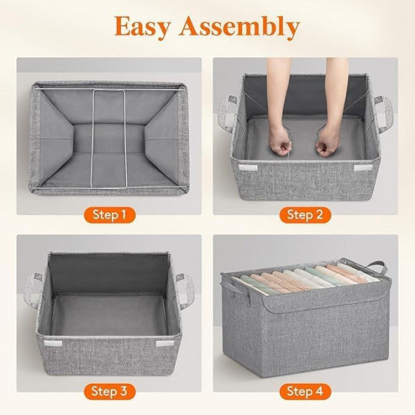 26L Premium Storage Bag with Lid – Foldable, Dustproof & Durable Organizer