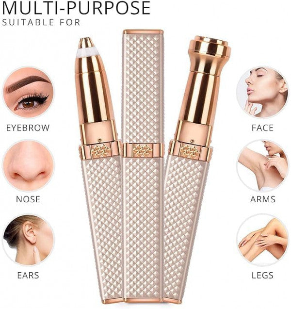 Diamond 2-in-1 Eyebrow & Facial Hair Flawless Trimmer – Rechargeable & Painless