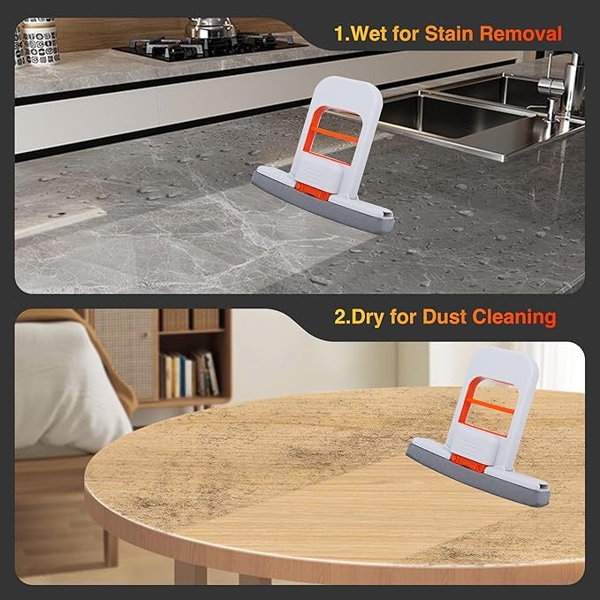 Mini Foldable Desktop Sponge Mop – Self-Squeeze Wet & Dry Cleaning Tool
