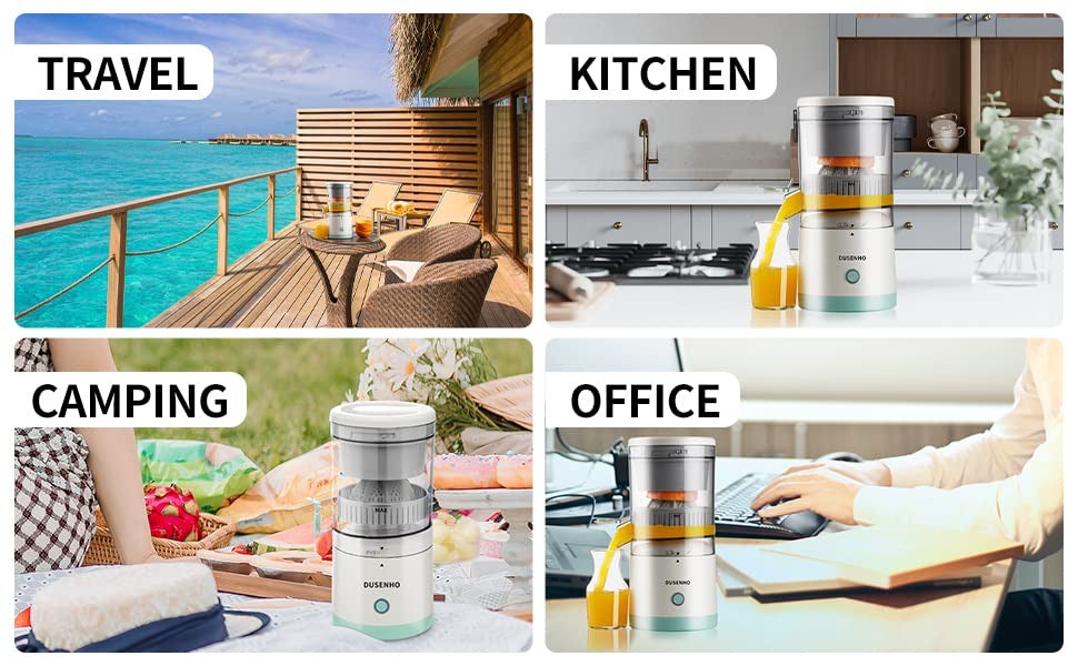 Wireless Electric Citrus Juicer – Portable USB Rechargeable Fruit Squeezer